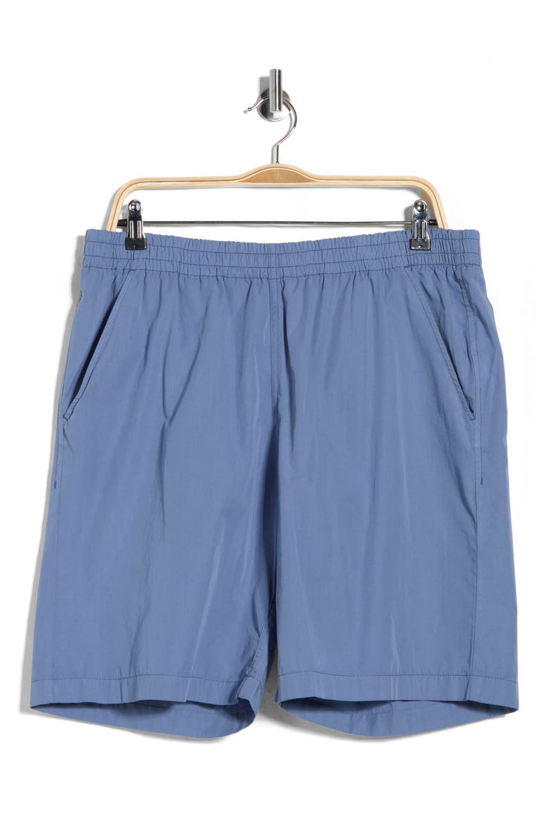Relaxed Fit Washed Effect Organic Cotton Shorts, Alternate, color, STONEWASH
