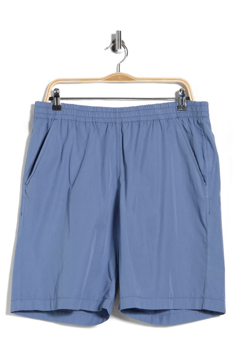 Lacoste Relaxed Fit Washed Effect Organic Cotton Shorts, Alternate, color, Stonewash