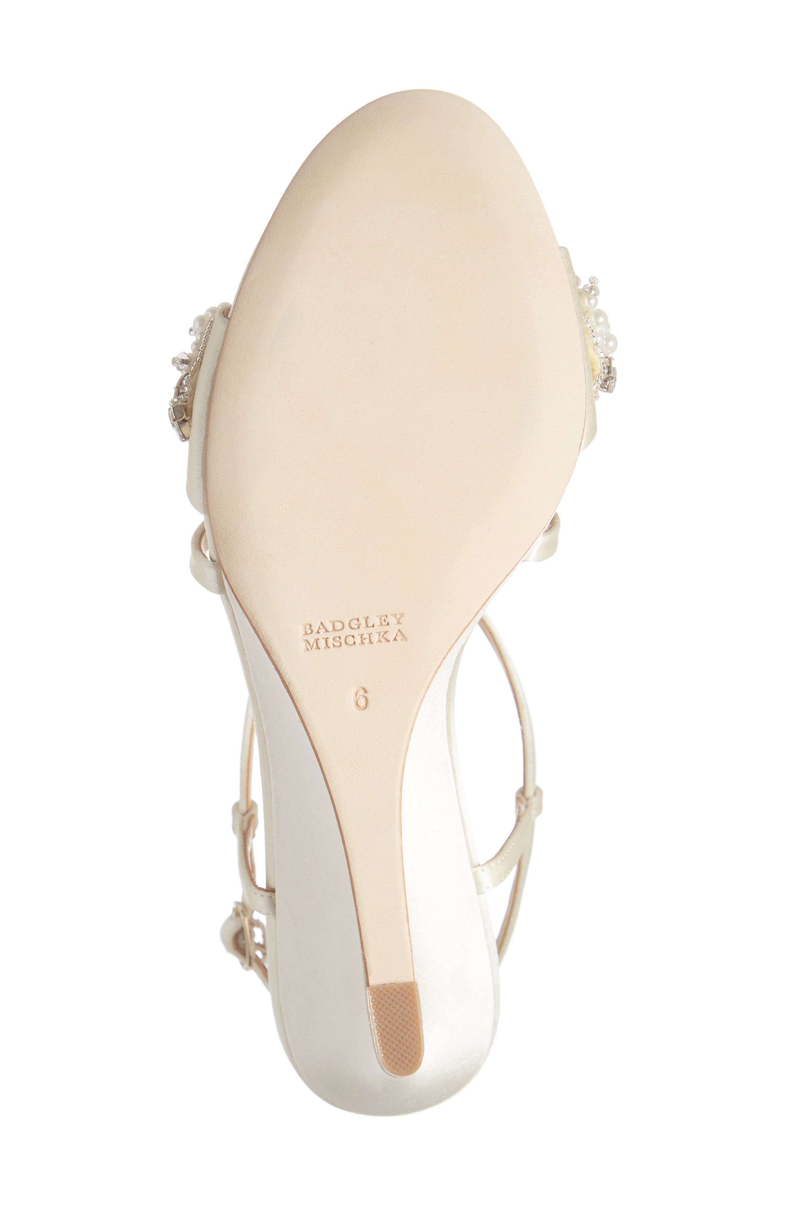 Badgley Mischka Collection Clarisa Embellished Wedge Sandal, Alternate, color, 