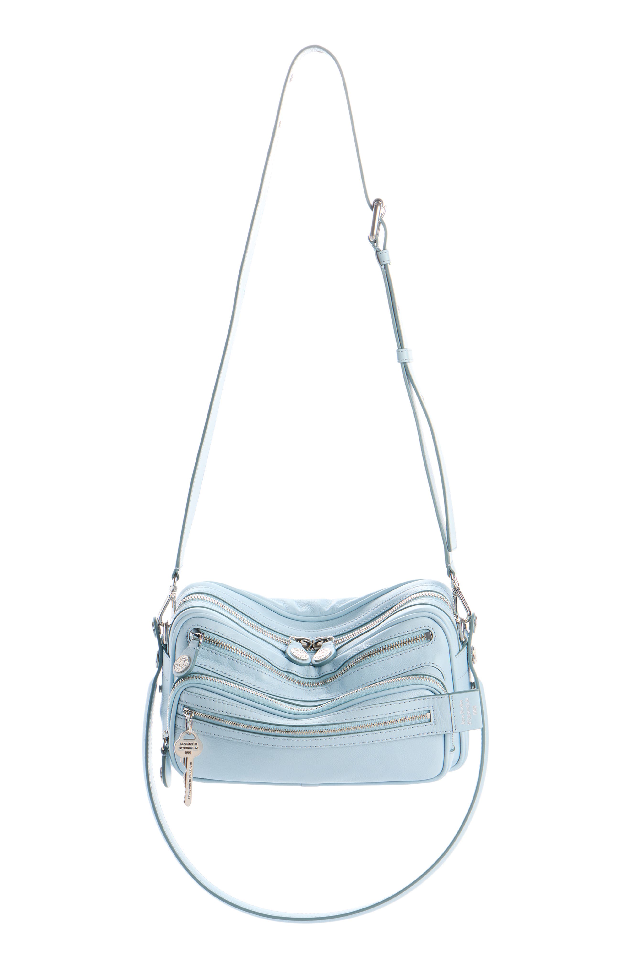 Camero Party Leather Shoulder Bag, Alternate, color, DUSTY BLUE