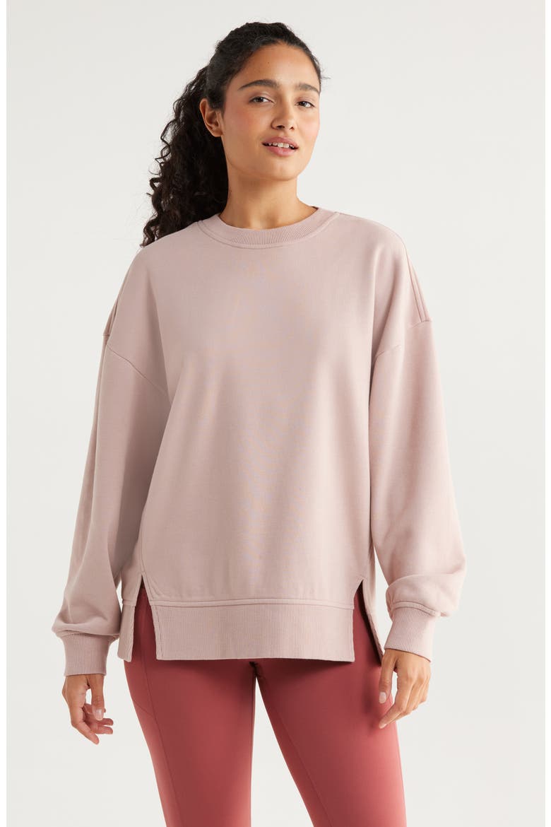 Ultracozy Fleece Relaxed Sweatshirt, Main, color, PINK FAWN