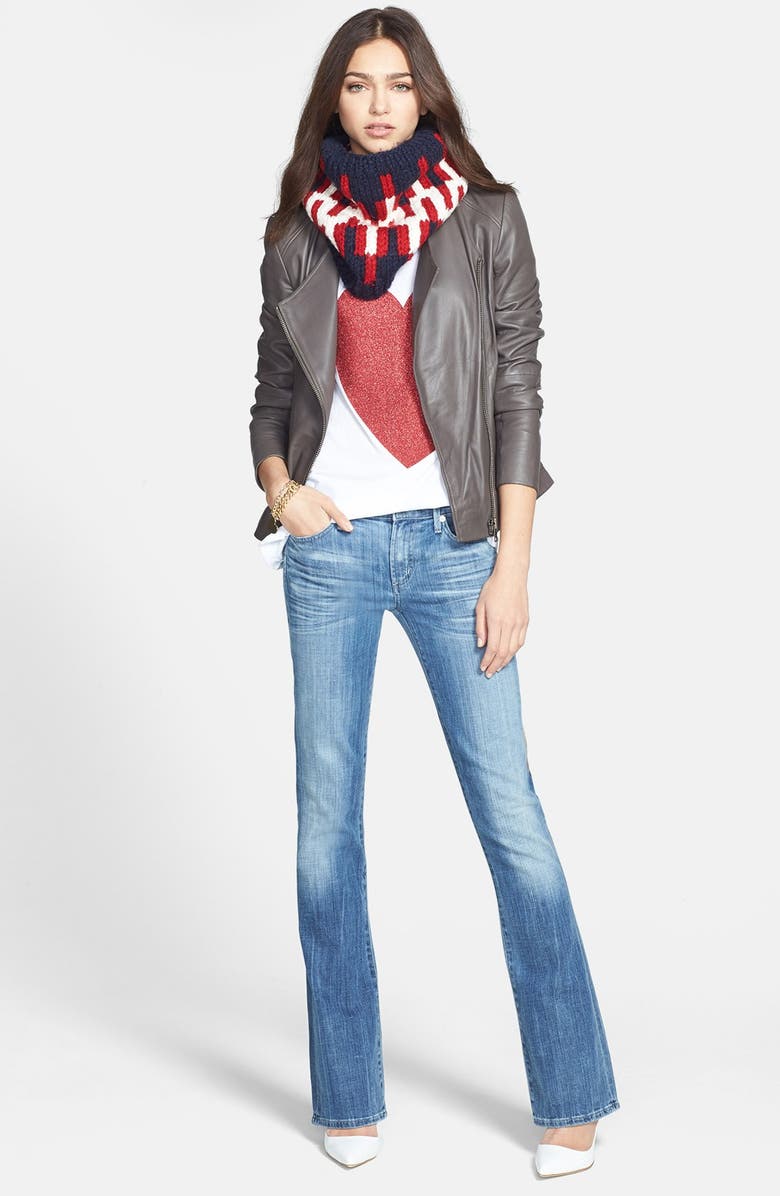 Wildfox 'Sparkle Heart' Crewneck Cotton Tee, Alternate, color,