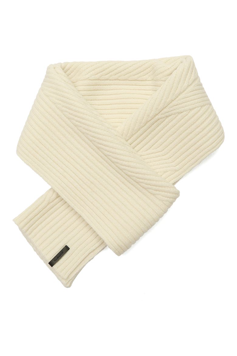 Margo Wool Blend Ribbed Scarf, Alternate, color, CHALK WHITE