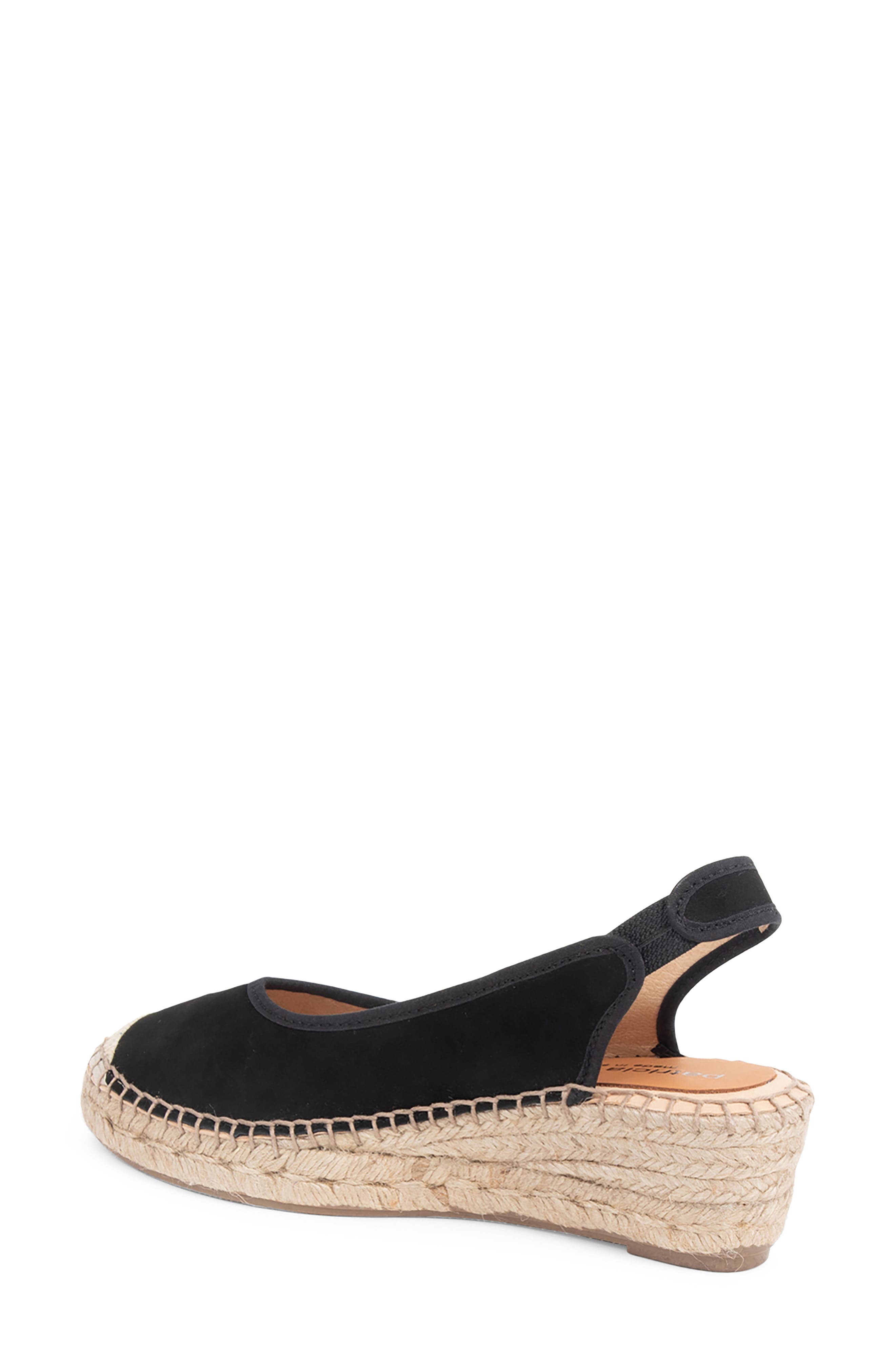 patricia green Valencia Slingback Wedge Espadrille, Alternate, color, Black Suede