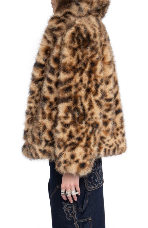 Zadig & Voltaire Leopard-print Faux-fur Coat In Brown
