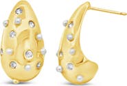 MacRae & Co. Faux Pearl & Crystal Teardrop Earrings