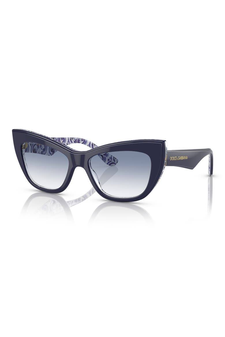 54mm Cat Eye Sunglasses, Alternate, color, BLUE