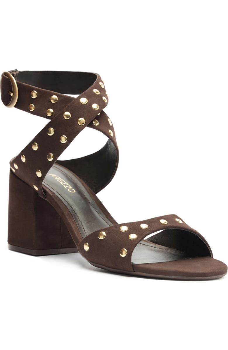 Arezzo Kara Ankle Strap Sandal, Main, color, Winter Coffee