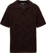 John Varvatos Corso Organic Cotton Diamond Crochet Polo
