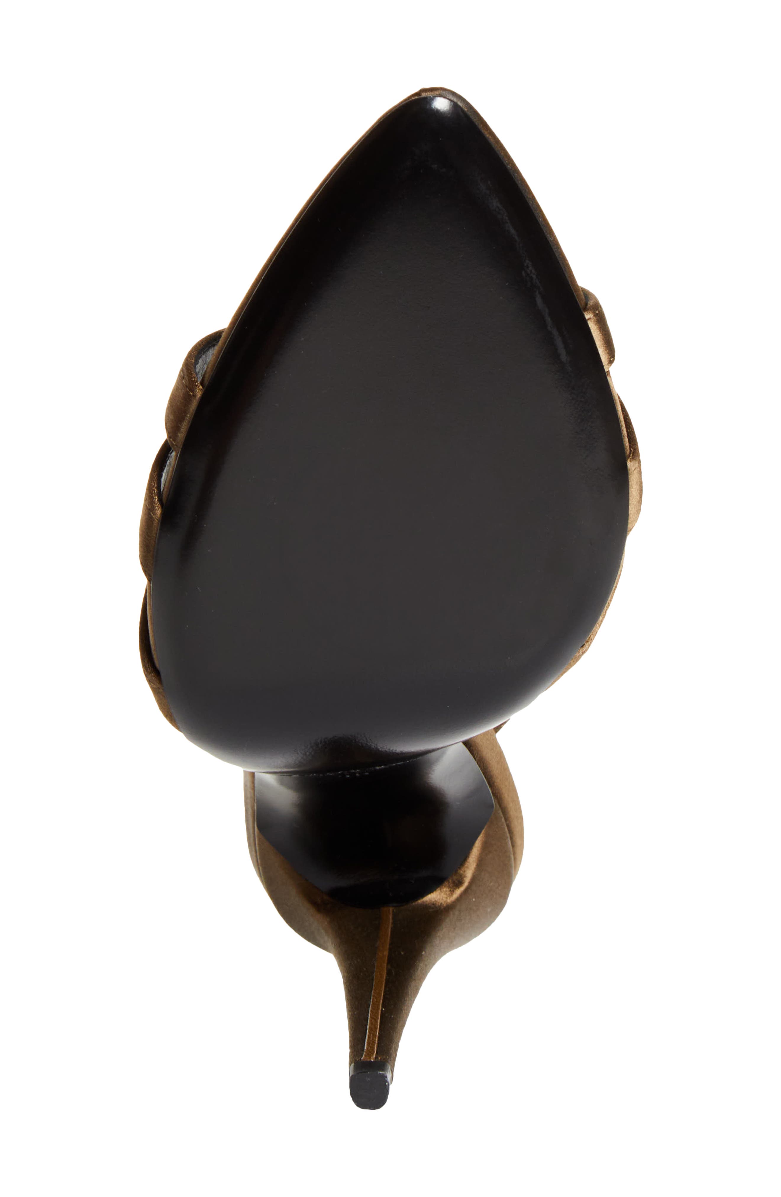 Saint Laurent Kate Pointed Toe Slingback Sandal, Alternate, color, Brown