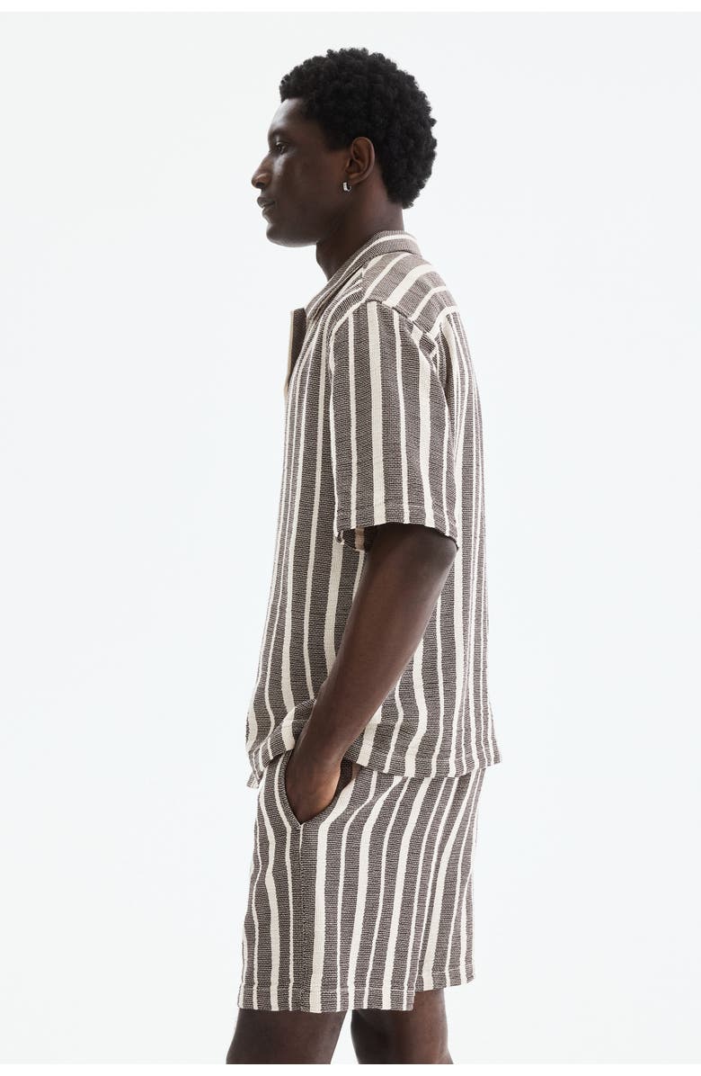 H&M Regular-fit shorts, Alternate, color, Brown/Striped