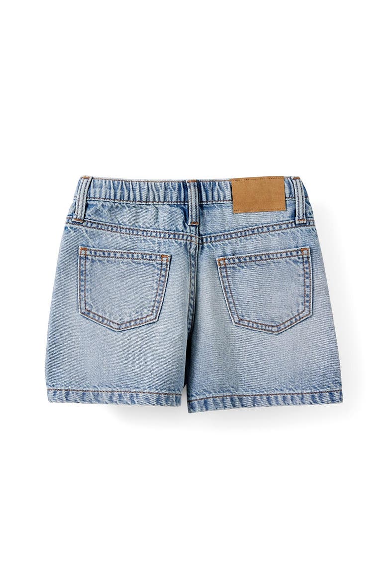 Kid's Snap Front Denim Short, Alternate, color, Airlie Light Blue