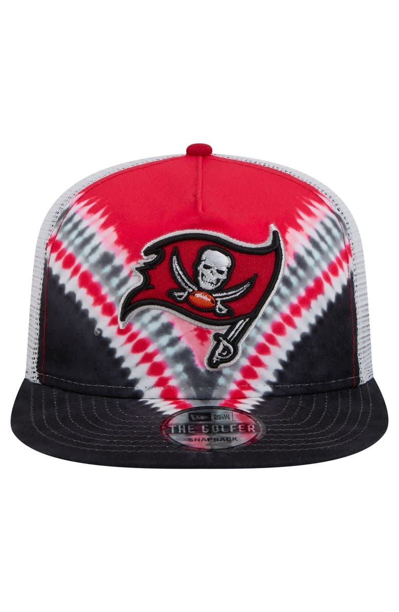 New Era Men's New Era Red/Black Tampa Bay Buccaneers Throwback Dye Golfer Snapback Hat, Alternate, color, Red
