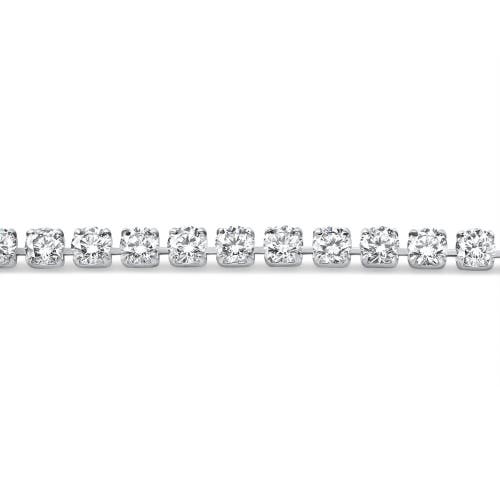 Bliss Diamond Platinum 6ct Diamond Tennis Bracelet 7" Lab Grown In Silver