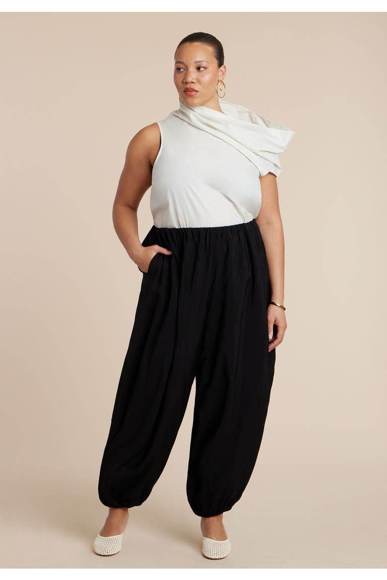 Draped Neck Sleeveless Top, Alternate, color, DEW