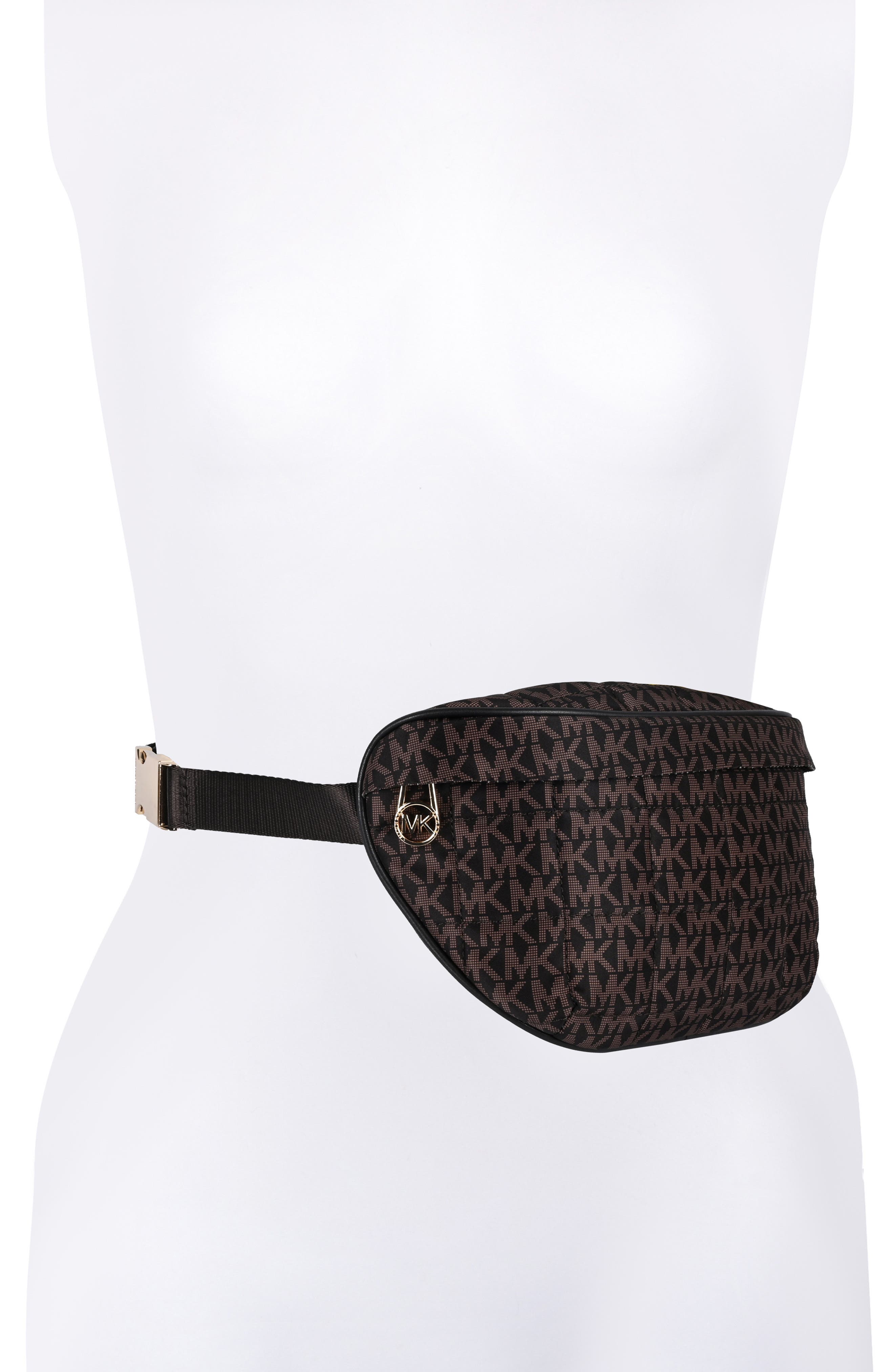 MICHAEL Michael Kors Monogram Print Nylon Belt Bag, Alternate, color, 