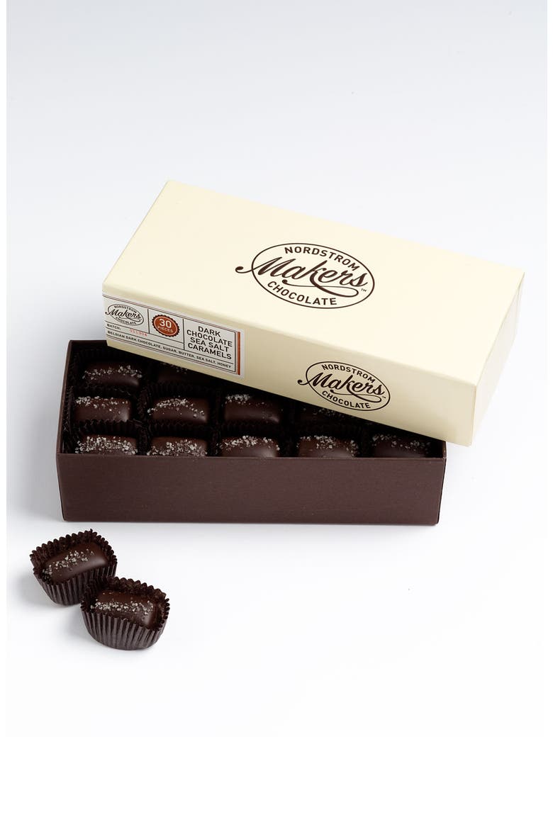 Nordstrom Makers Chocolate Dark Chocolate Sea Salt Caramels, Main, color, NO COLOR