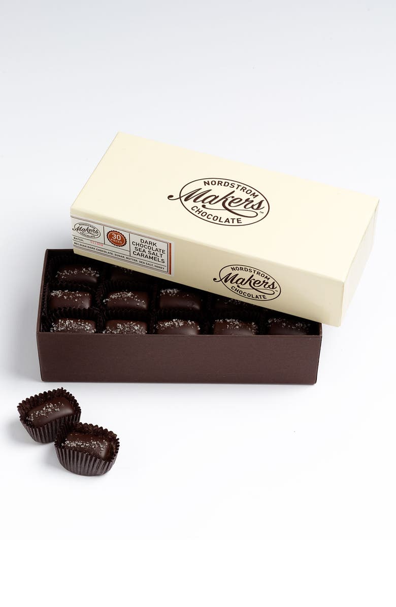 Sweet Shop USA Nordstrom Makers Chocolate Dark Chocolate Sea Salt Caramels, Main, color, 