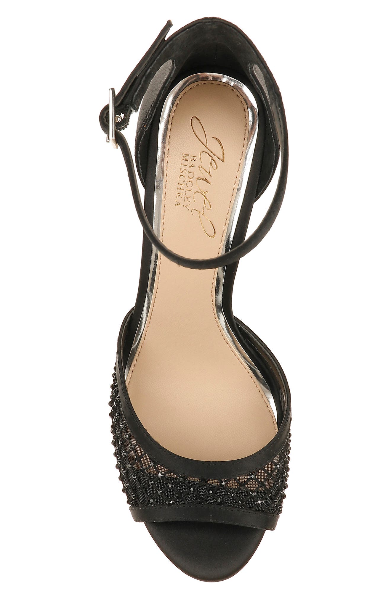 Jewel Badgley Mischka Crystal Embellished Sandal, Alternate, color, 