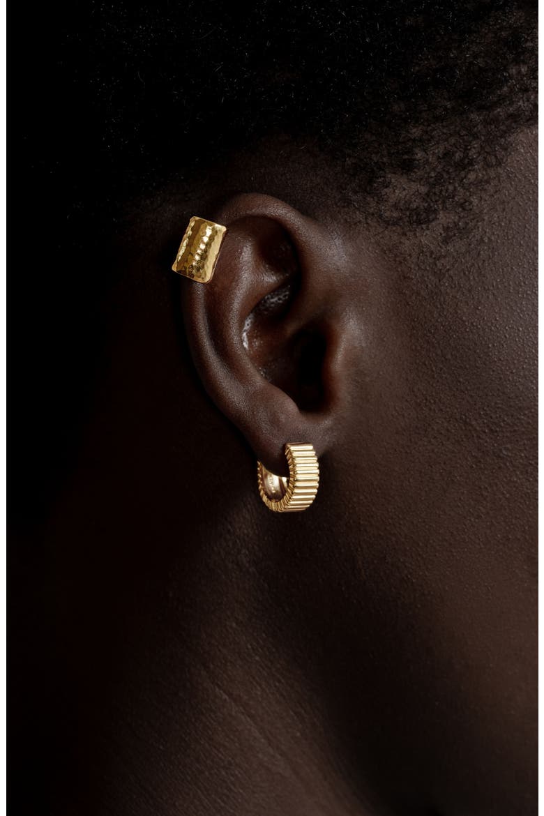 Men's Long Straight Nomad Ear Cuff, Alternate, color, Yellow Gold Vermeil