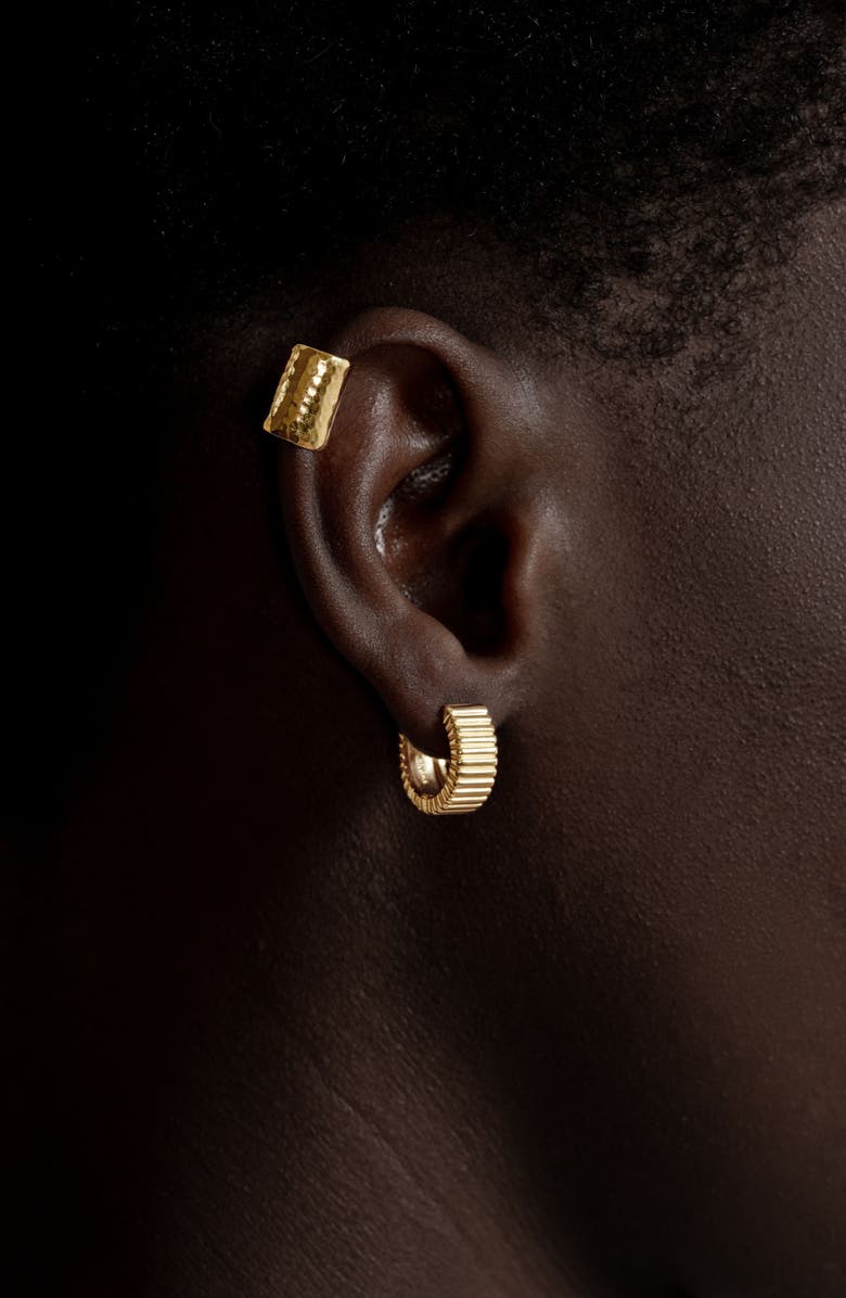 Dower & Hall Men's Long Straight Nomad Ear Cuff, Alternate, color, Yellow Gold Vermeil