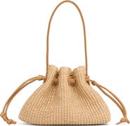 Mansur Gavriel Woven Raffia Drawstring Pouchette