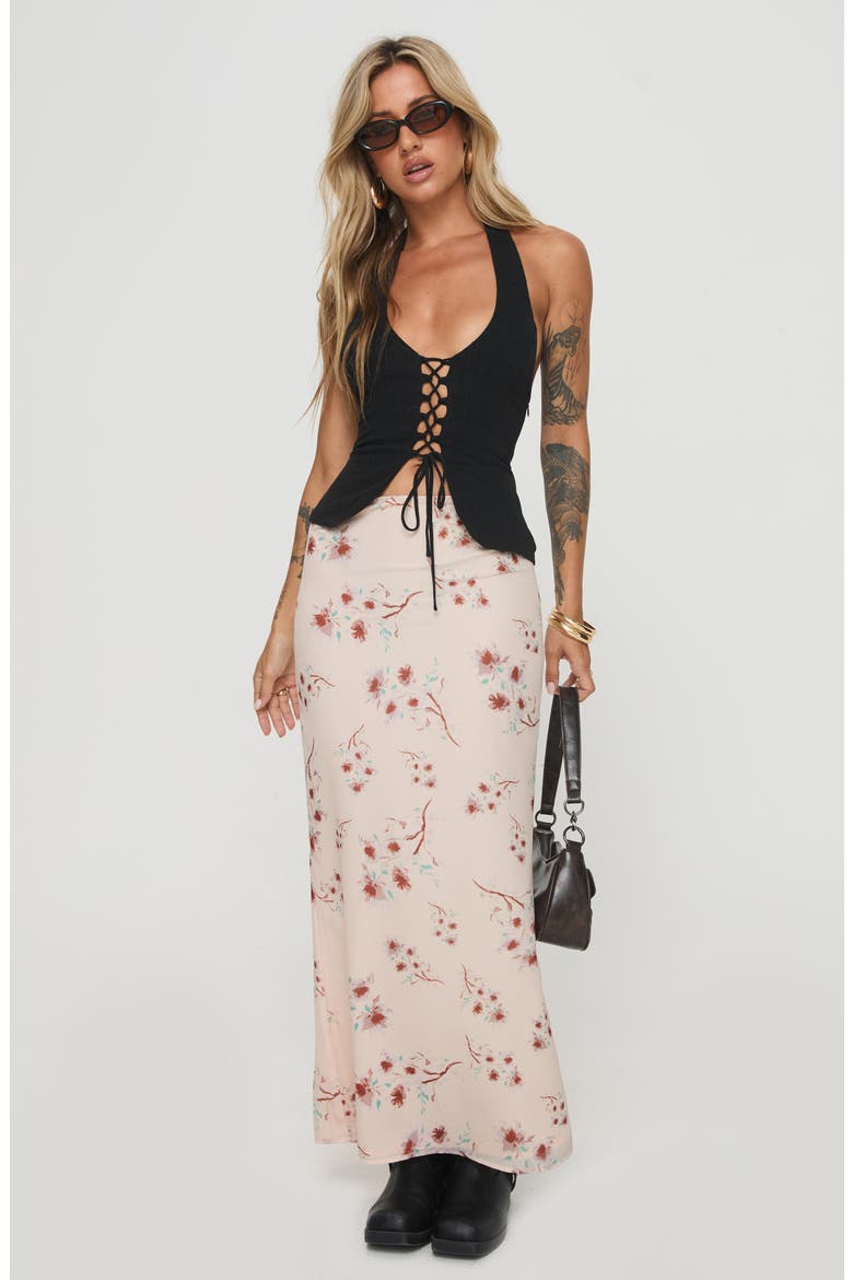 Sunbliss Floral Maxi Skirt, Alternate, color, PINK