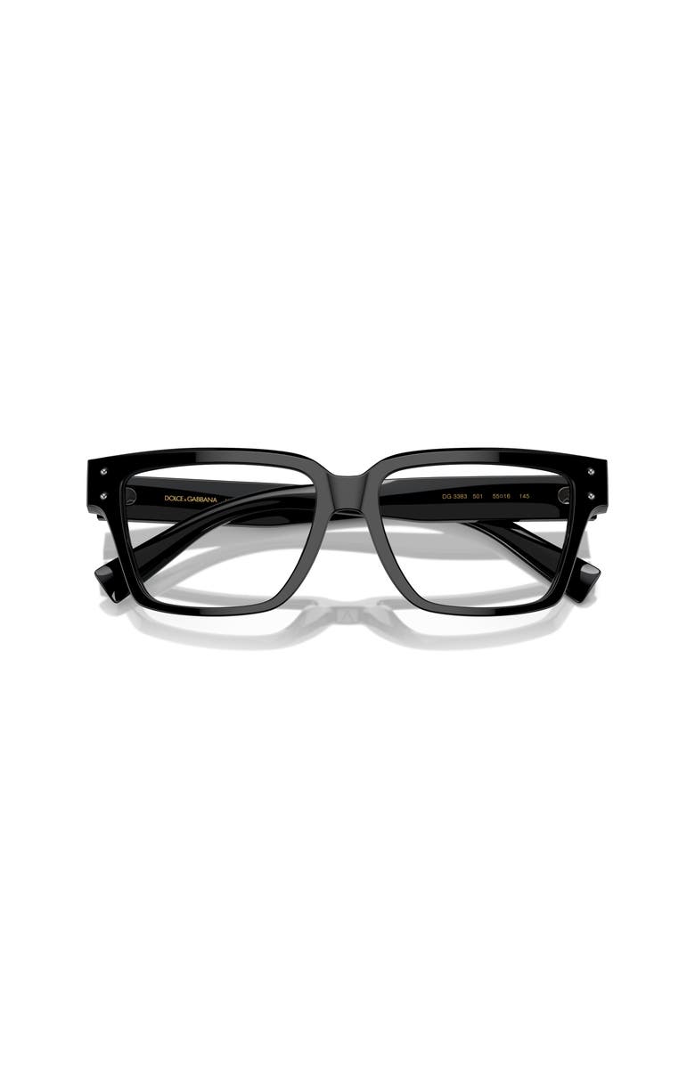 Dolce&Gabbana 53mm Square optical glasses, Alternate, color, Black