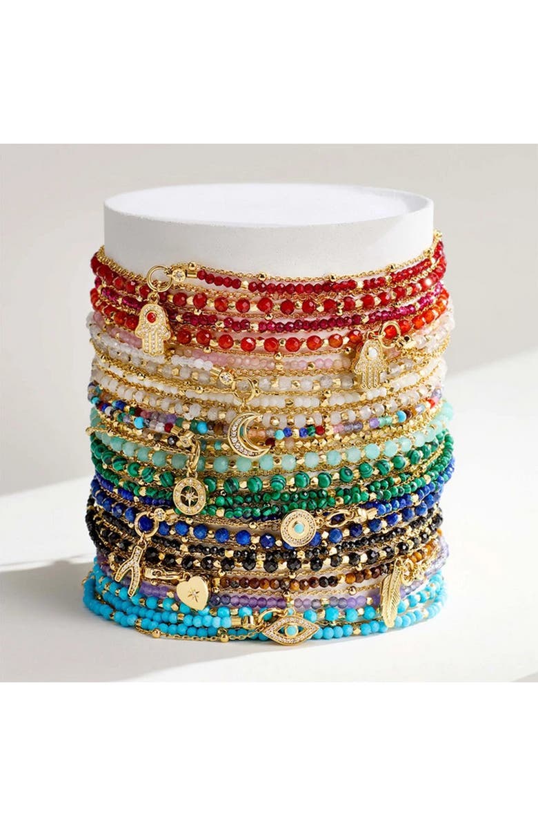 Astley Clarke Gold Fine Biography Multi Gemstone Compass Bracelet, Alternate, color, Multi Gemstone