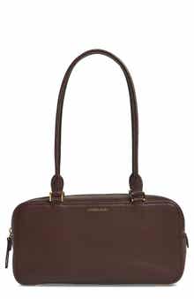 Veronica Beard Boxy Leather Shoulder Bag