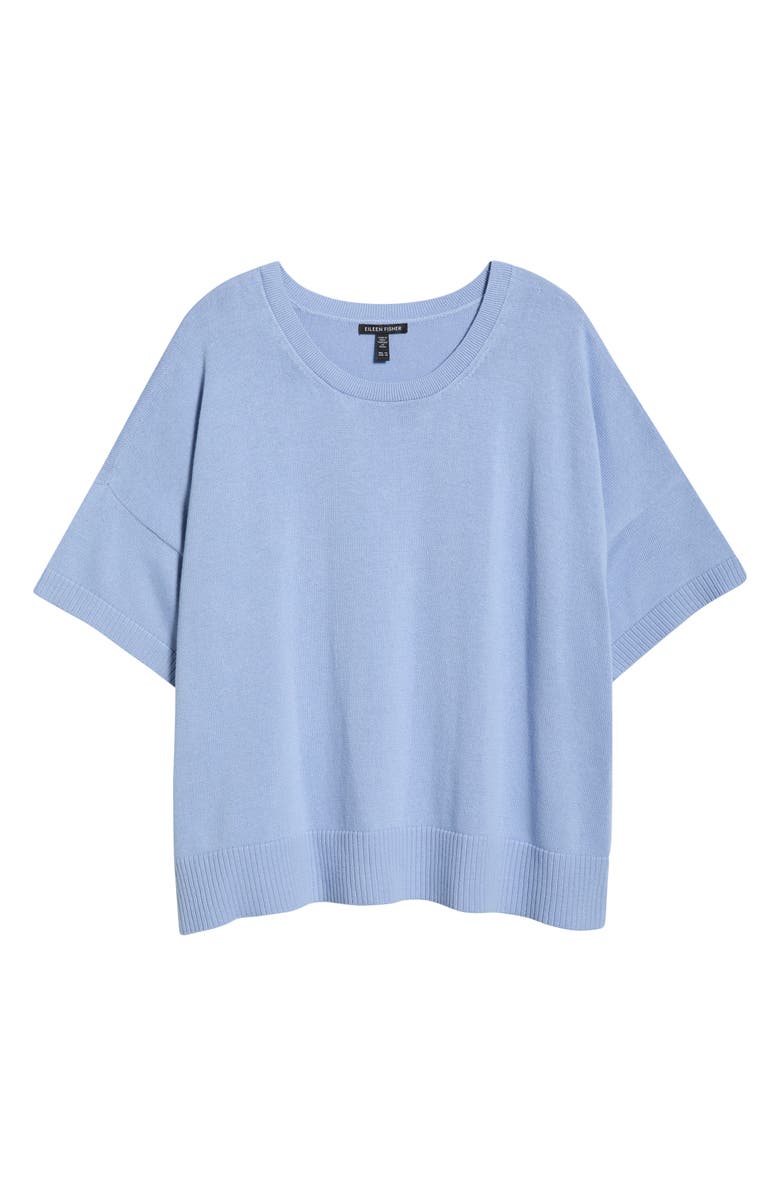 Eileen Fisher Crew Neck Knit Top, Alternate, color, Skylight