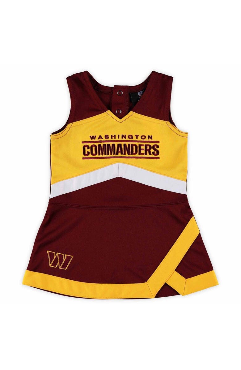 Outerstuff Girls Infant Burgundy Washington Commanders Cheer Captain Jumper Dress & Bloomers Set, Alternate, color, 