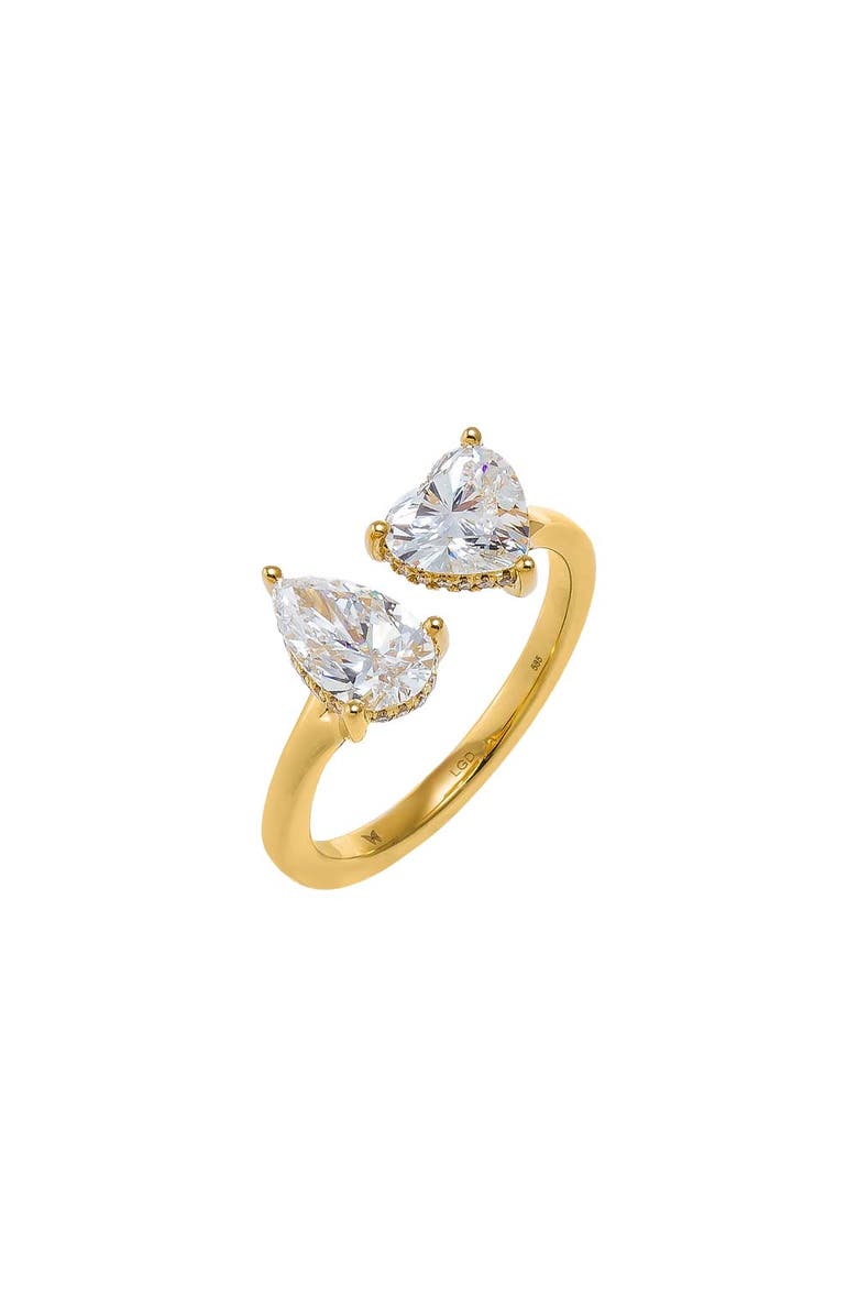 BY ADINA EDEN Lab Grown Diamond Toi E Moi Open Ring 14K, Main, color, 