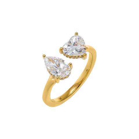 Lab Grown Diamond Toi E Moi Open Ring 14K
