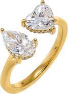 BY ADINA EDEN Lab Grown Diamond Toi E Moi Open Ring 14K