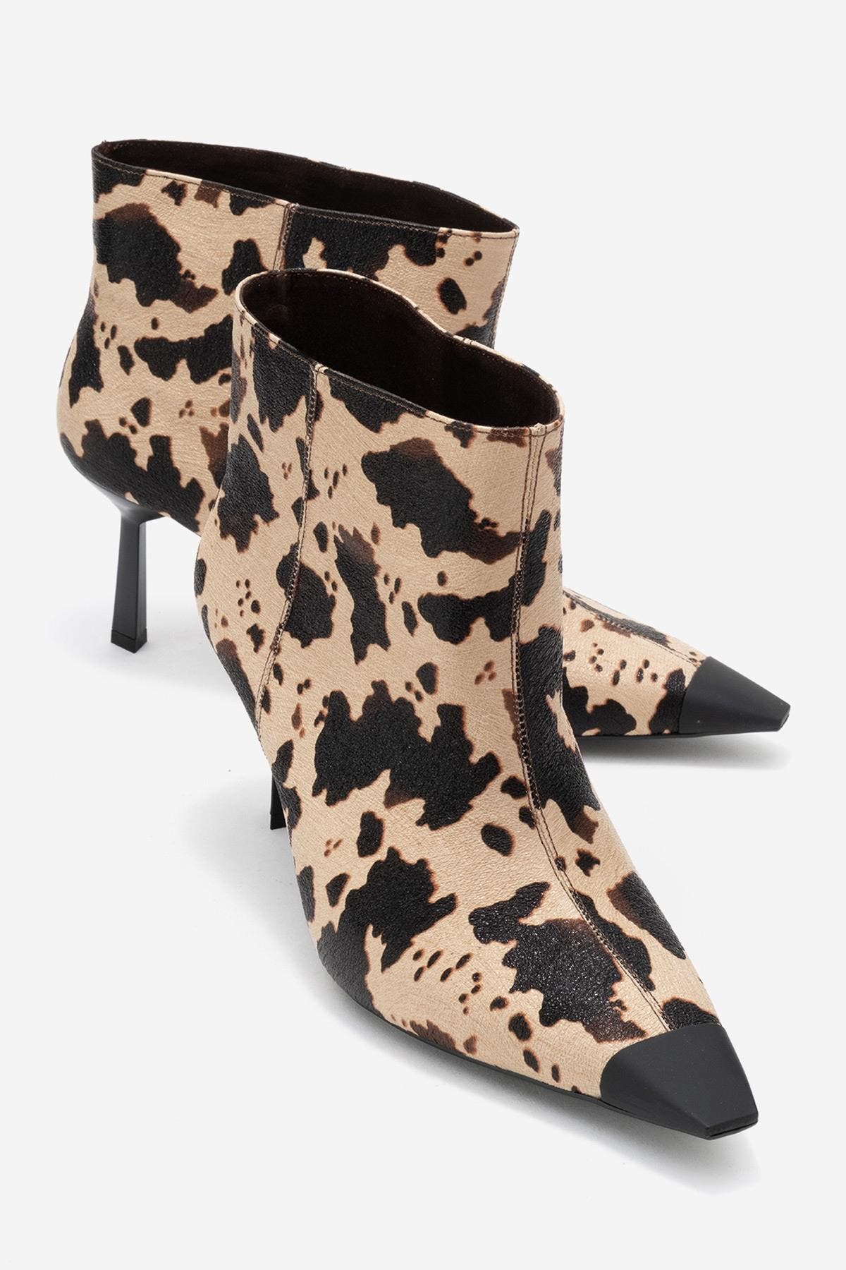 Rassel Pointed Toe Boot, Alternate, color, Beige Print Faux Leather