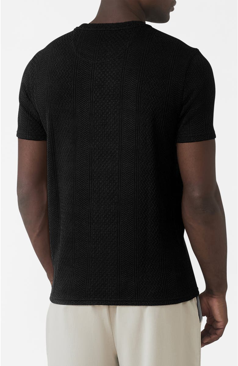 MAUVAIS Cedro Slim Textured Tee, Alternate, color, Black