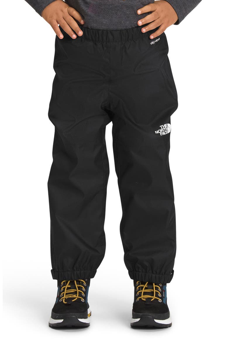 Kids' Antora Waterproof Packable Recycled Polyester Rain Pants, Alternate, color, BLACK