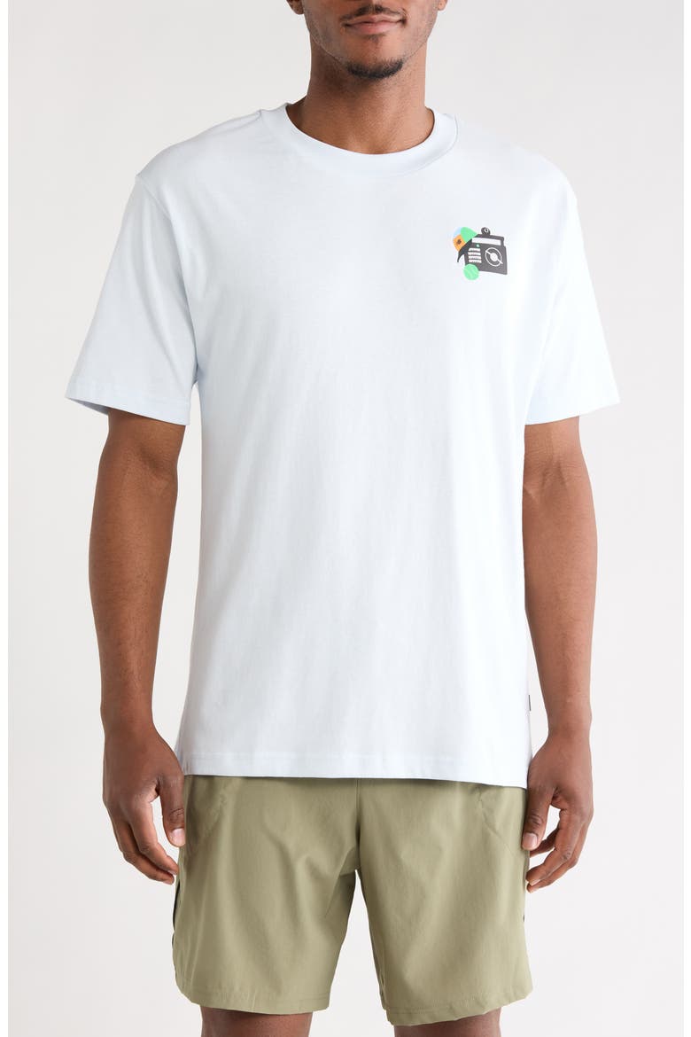 Clock Graphic T-Shirt, Main, color, ICE BLUE