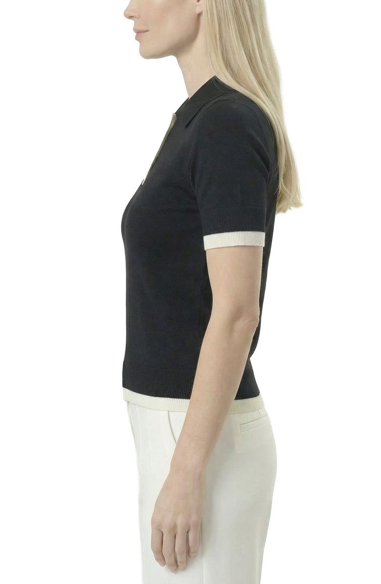 AREA STARS Contrast Trim Polo, Alternate, color, Black Ivory