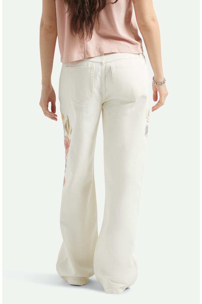 The Chloe Floral Print Wide Leg Jeans, Alternate, color, OFF WHITE FLORAL BURST