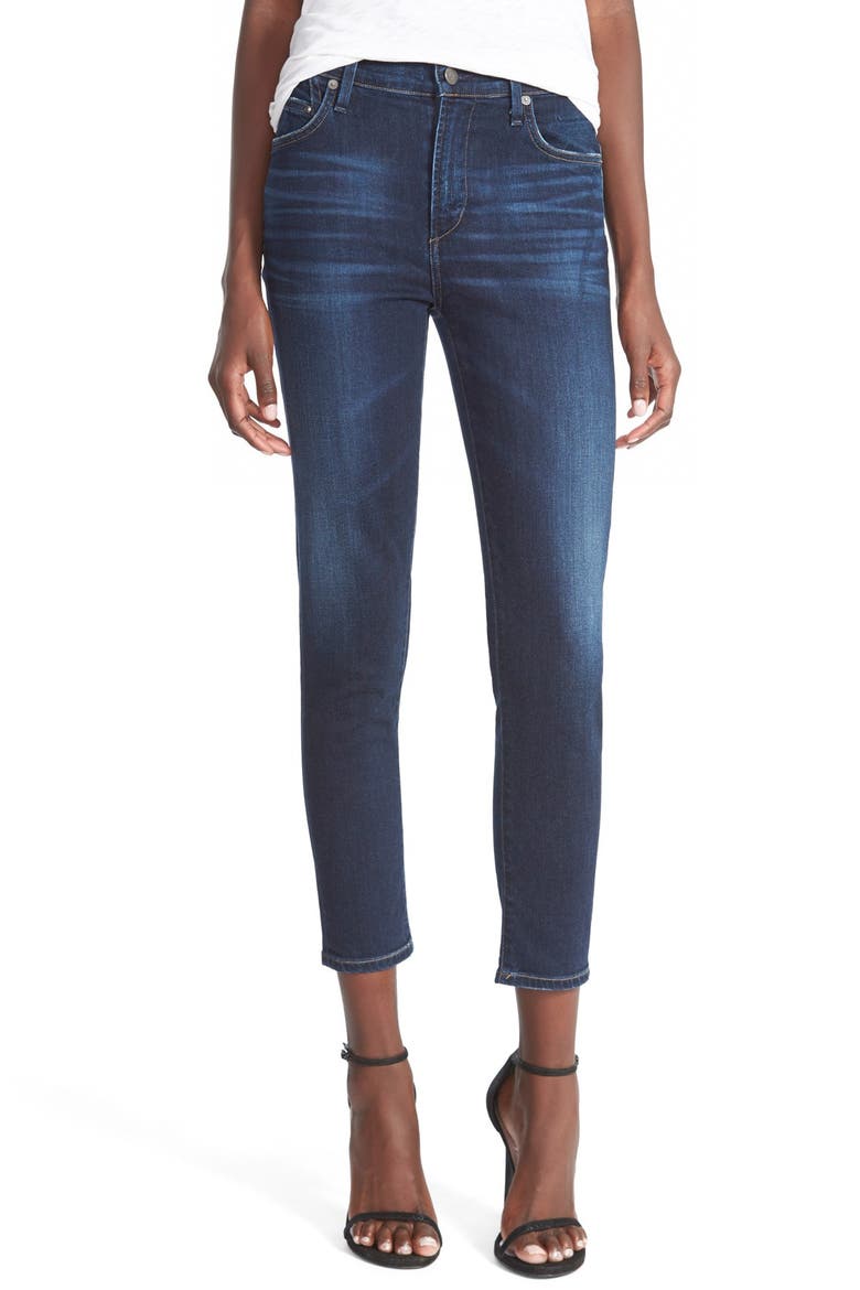 Rocket High Waist Crop Jeans, Main, color, STARLIGHT