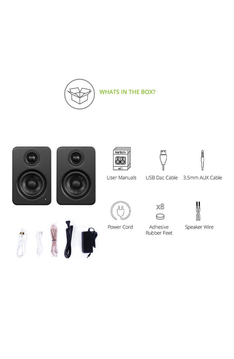 Kanto YU2 Powered Desktop Speakers - Pair, Alternate, color,