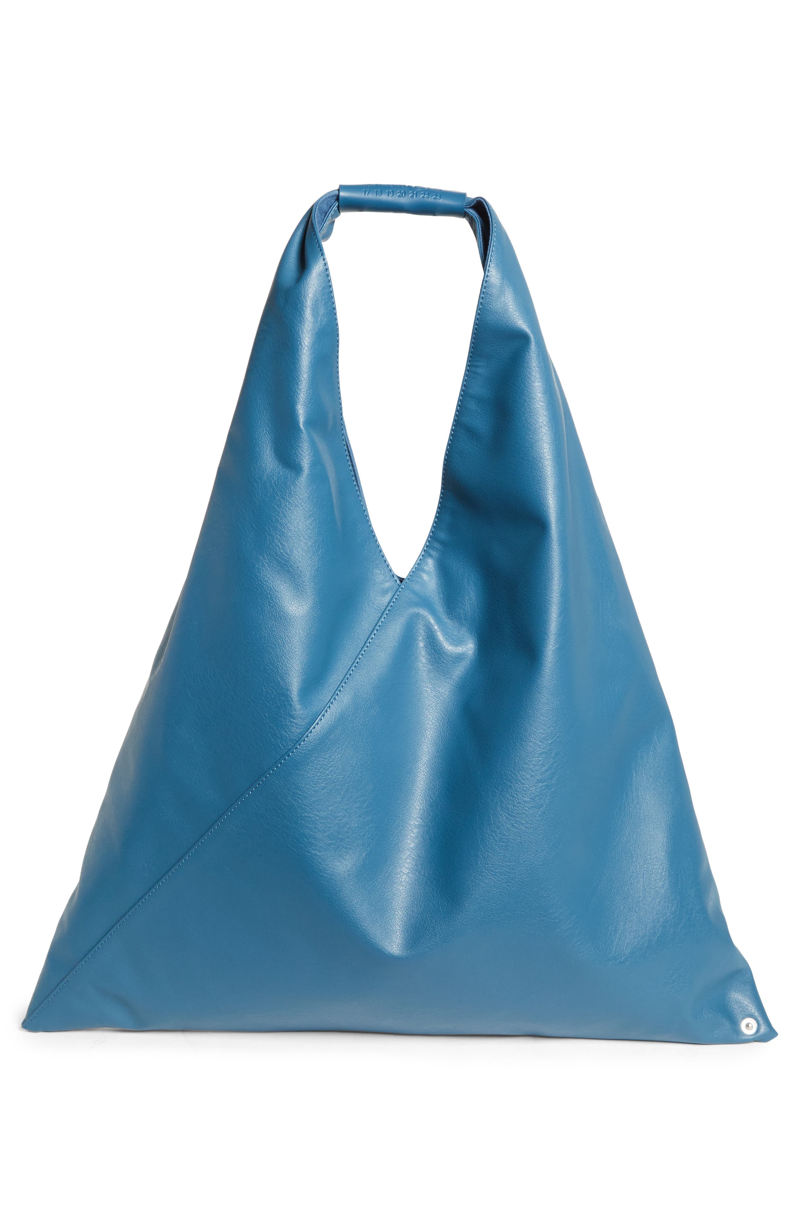 Classic Japanese Faux Leather Tote, Main, color, PETROL