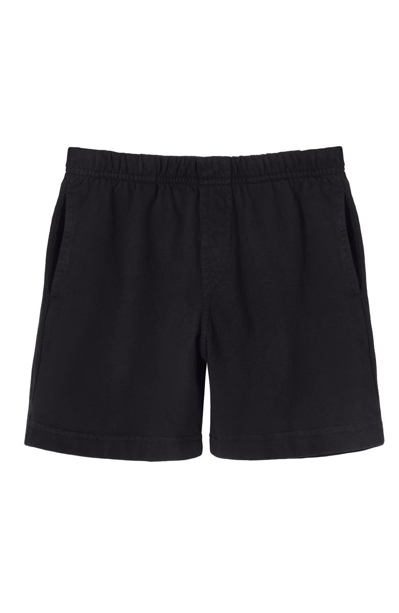 CITY THREADS Boys Soft Cotton Side Pocket Above-Knee Shorts, Main, color, Black