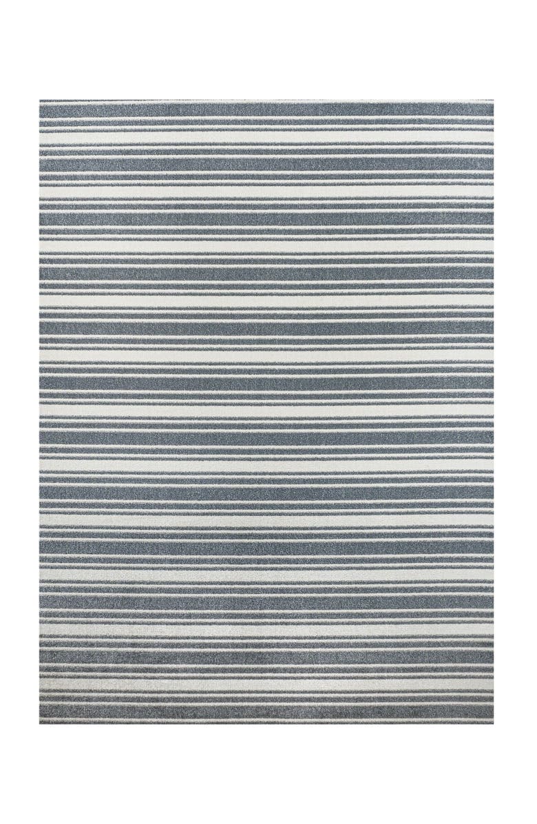 JONATHAN Y Fawning Two-Tone Striped Classic Low-Pile Machine-Washable Area Rug, Main, color, Cream/Dark Gray