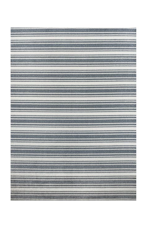 Fawning Two-Tone Striped Classic Low-Pile Machine-Washable Area Rug