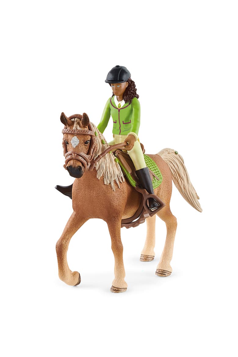 Horse Club Sarah & Mystery Rider Figurine Playset, Alternate, color, Multicolored
