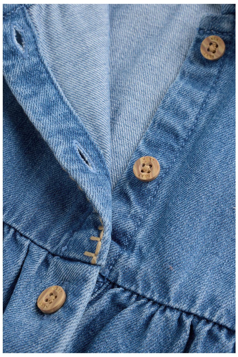 Kids' Denim Romper, Alternate, color, BLUE