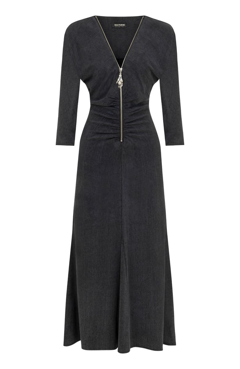 Nocturne Draped Detail Dress, Alternate, color, 